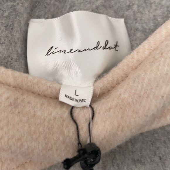 Anthropologie Line and dot wool blend mini skirt in gray and cream - Picture 7 of 8